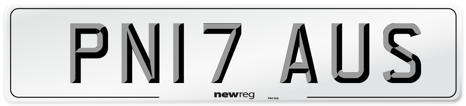 PN17 AUS Number Plate from New Reg
